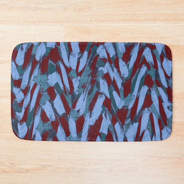 Item preview, Abstract, Blue and Burgundy Red, Feathered Paint Brush Effect Pattern designed and sold by OneThreeSix.