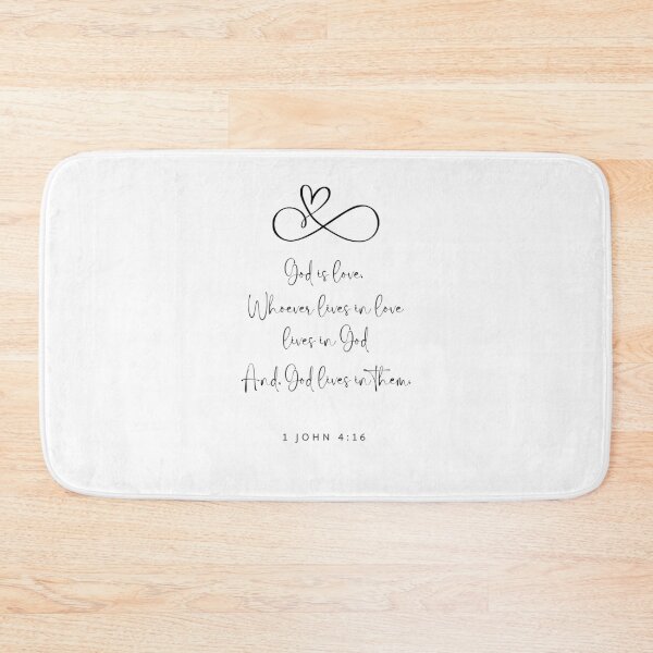 Item preview, God is love. Whoever lives in love lives in God. And, God lives in them.  - 1 John 4:16 designed and sold by Christie Olstad.