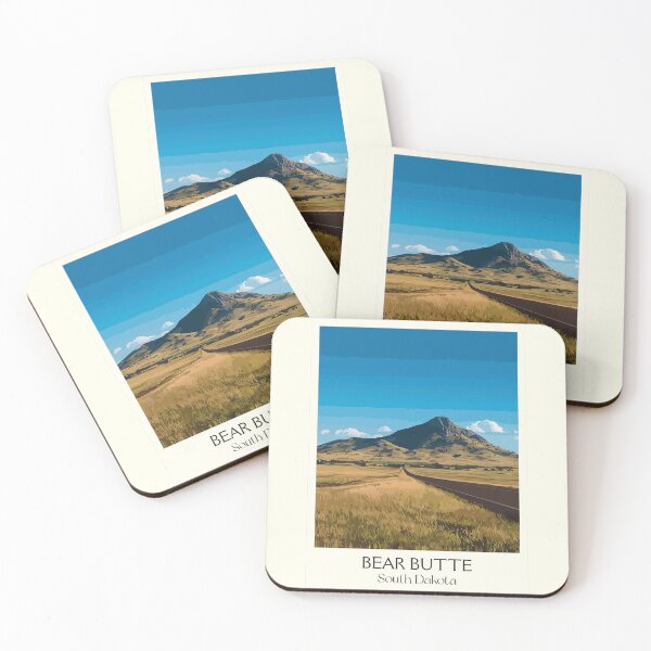Item preview, Bear Butte South Dakota Vintage Travel Poster | Sacred Mountain Art Print | Sturgis Landmark Decor designed and sold by TuncGK.