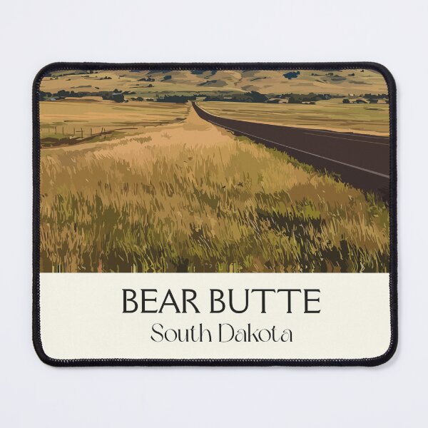 Item preview, Bear Butte South Dakota Vintage Travel Poster | Sacred Mountain Art Print | Sturgis Landmark Decor designed and sold by TuncGK.