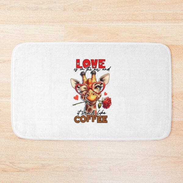 Artikelvorschau, Lustige Giraffe – Liebe liegt in der Luft (und riecht nach Kaffee) entworfen und verkauft von Pawsomeprints59.