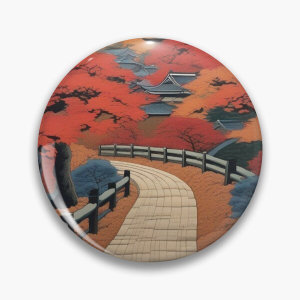 Item preview, Ukiyo-e Autumn Maple Grove – Japanese Fall Foliage Woodblock Art designed and sold by Vandy Fullam.