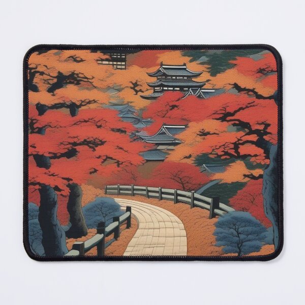 Item preview, Ukiyo-e Autumn Maple Grove – Japanese Fall Foliage Woodblock Art designed and sold by Vandy Fullam.