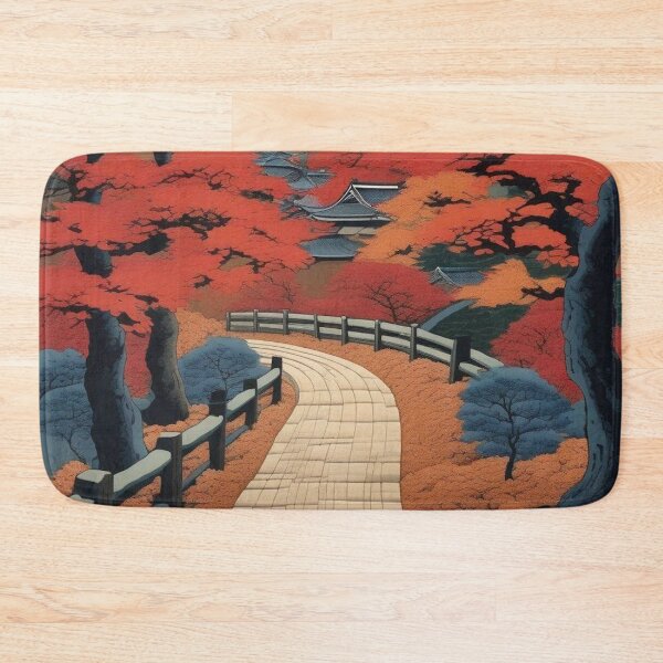 Item preview, Ukiyo-e Autumn Maple Grove – Japanese Fall Foliage Woodblock Art designed and sold by Vandy Fullam.
