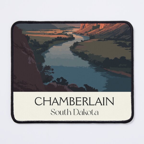 Item preview, Chamberlain South Dakota Vintage Poster | Missouri River Bluffs Art Print | Lewis and Clark Trail Decor designed and sold by TuncGK.