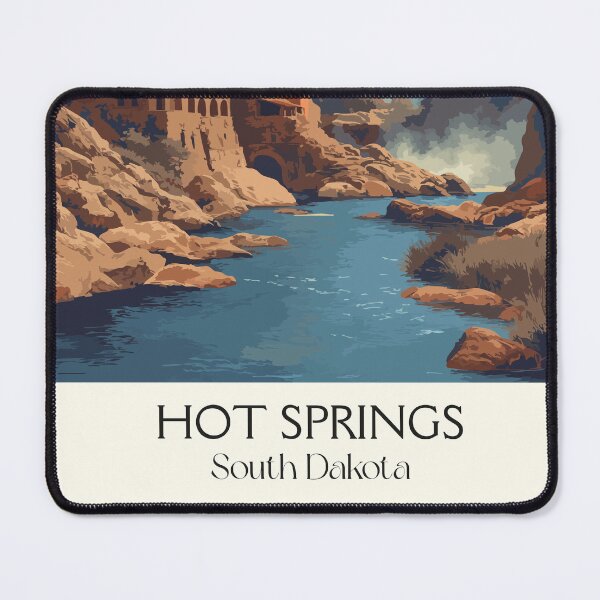 Item preview, Hot Springs South Dakota Vintage Poster | Fall River Canyon Art Print | Historic Spa Town Decor designed and sold by TuncGK.