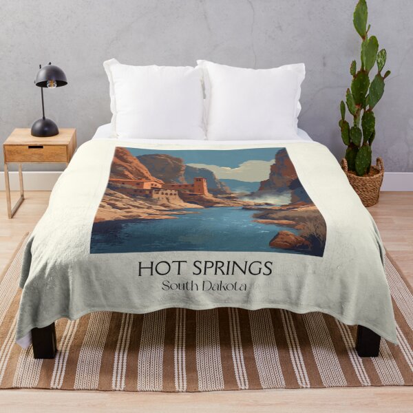 Item preview, Hot Springs South Dakota Vintage Poster | Fall River Canyon Art Print | Historic Spa Town Decor designed and sold by TuncGK.