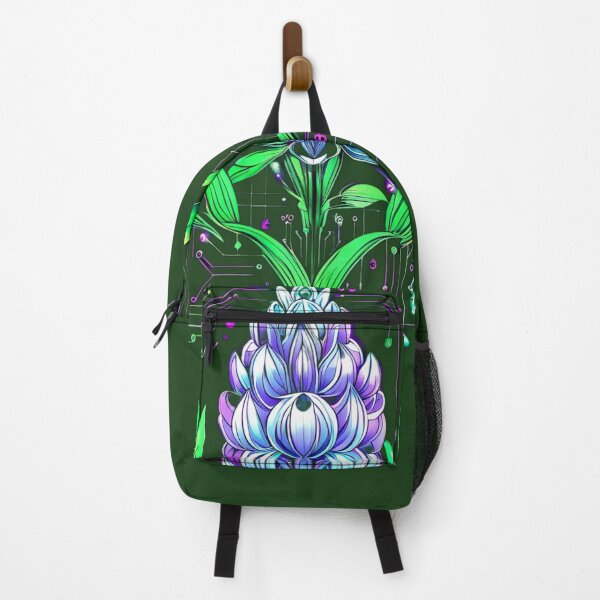 Item preview, Lilac Bloom – Neon Pastel Flower in Purple, Blue and Lime Green designed and sold by Naturalite19.