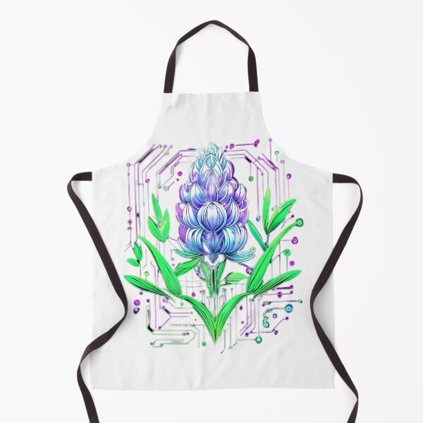 Item preview, Lilac Bloom – Neon Pastel Flower in Purple, Blue and Lime Green designed and sold by Naturalite19.