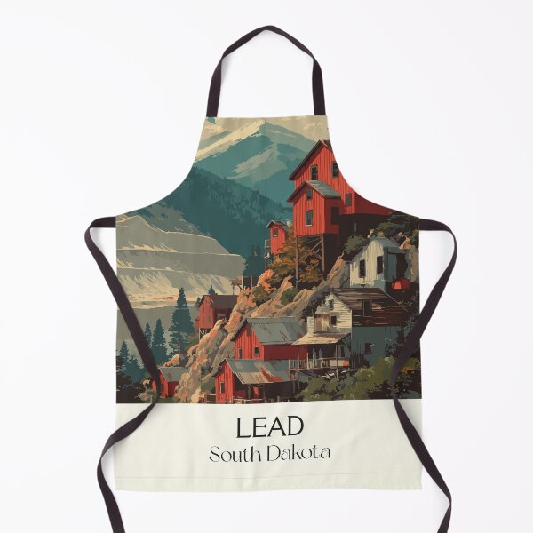 Item preview, Lead South Dakota Vintage Travel Poster | Historic Mining Town Art Print | Black Hills Scenery Decor designed and sold by TuncGK.