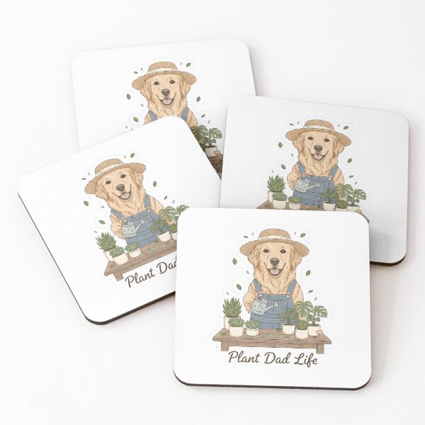 Item preview, Plant Dad Life Golden Retriever Gardening Dog designed and sold by DESIGNPP.