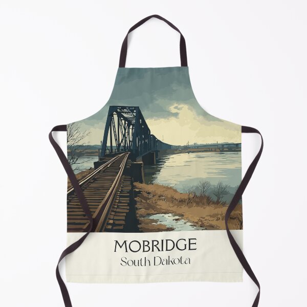 Item preview, Mobridge South Dakota Vintage Travel Poster | Missouri River Bridge Art Print | Railroad History Decor designed and sold by TuncGK.
