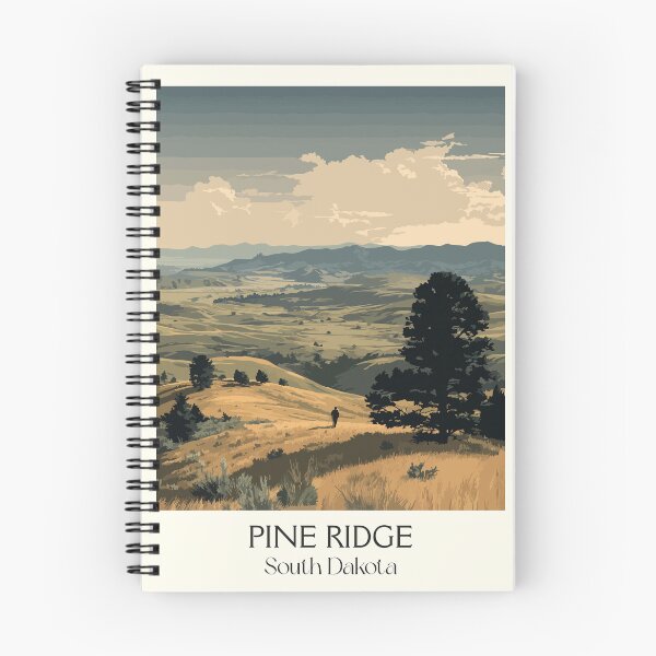 Item preview, Pine Ridge South Dakota Vintage Poster | Rolling Prairie Art Print | Great Plains Landscape Decor designed and sold by TuncGK.