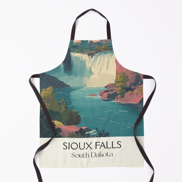 Item preview, Sioux Falls South Dakota Vintage Poster | Big Sioux River Waterfall Art Print | City Park Decor designed and sold by TuncGK.