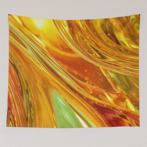 Item preview, Golden Abstract Chrome Radiant Summer Sun designed and sold by Harmonic_Layers.