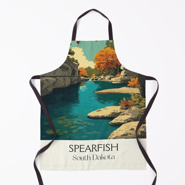 Item preview, Spearfish South Dakota Vintage Poster | Black Hills Canyon Art Print | Autumn Scenery Decor designed and sold by TuncGK.