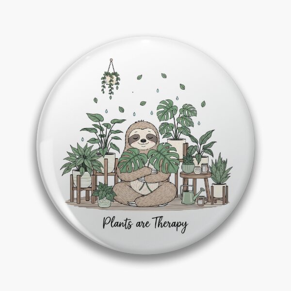 Item preview,  Plants are Therapy Sloth Plant Parent designed and sold by DESIGNPP.