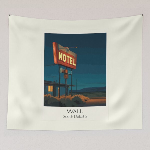 Item preview, Wall South Dakota Vintage Travel Poster | Badlands Roadside Art Print | Retro Motel Sign Decor designed and sold by TuncGK.