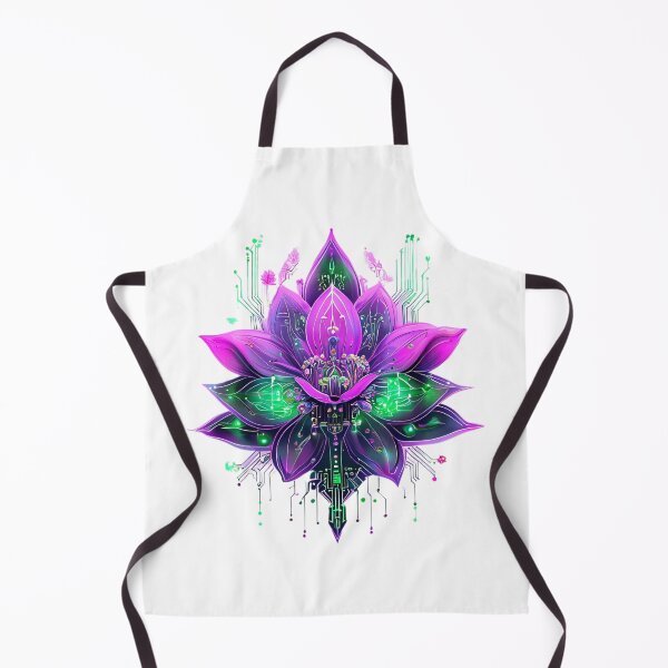 Item preview, Pink Lotus – Neon Floral Illustration with Futuristic Glow designed and sold by Naturalite19.