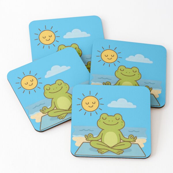 Item preview, Zen Frog Finds Peace on a Sunny Beach designed and sold by IraBum.
