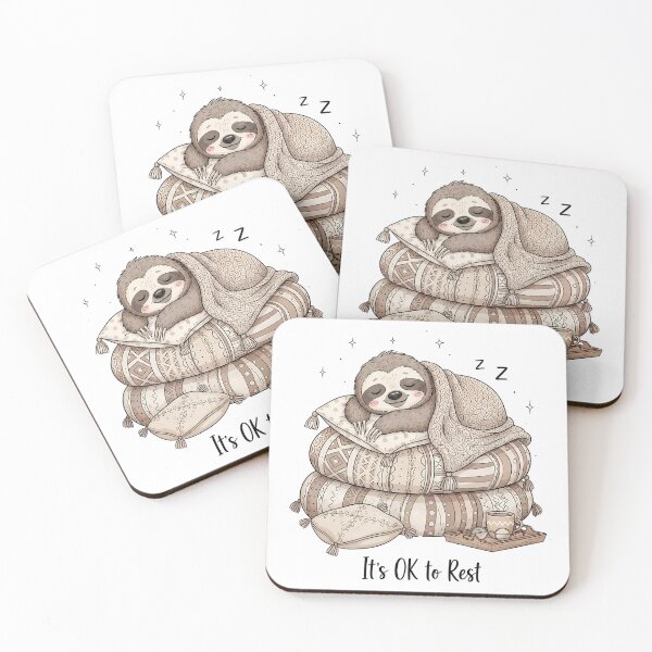 Item preview, It's OK to Rest Sleeping Sloth designed and sold by DESIGNPP.