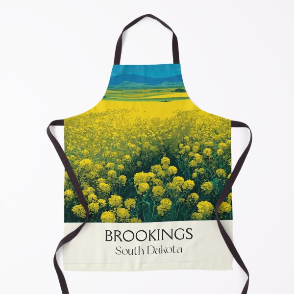 Item preview, Brookings South Dakota Vintage Poster | Yellow Flower Field Art Print | Agricultural Heartland Decor designed and sold by TuncGK.