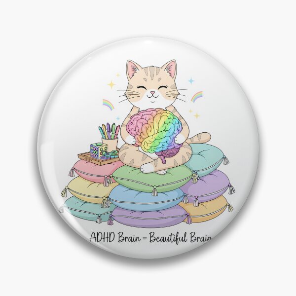 Item preview,  ADHD Brain Beautiful Brain Neurodivergent designed and sold by DESIGNPP.