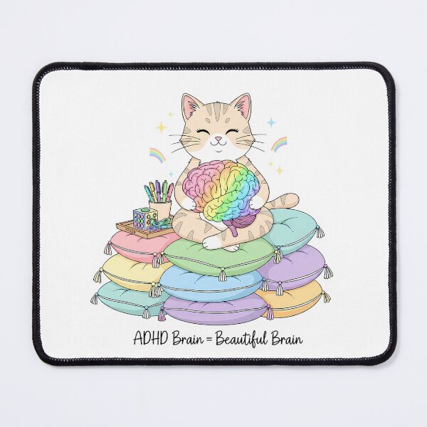 Item preview,  ADHD Brain Beautiful Brain Neurodivergent designed and sold by DESIGNPP.