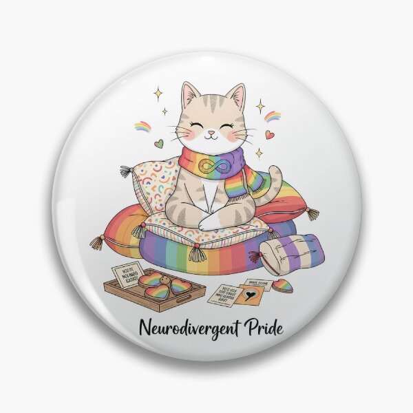 Item preview,  Neurodivergent Pride Rainbow Cat Infinity Symbol designed and sold by DESIGNPP.