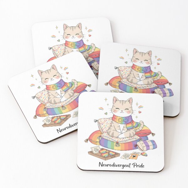 Item preview,  Neurodivergent Pride Rainbow Cat Infinity Symbol designed and sold by DESIGNPP.