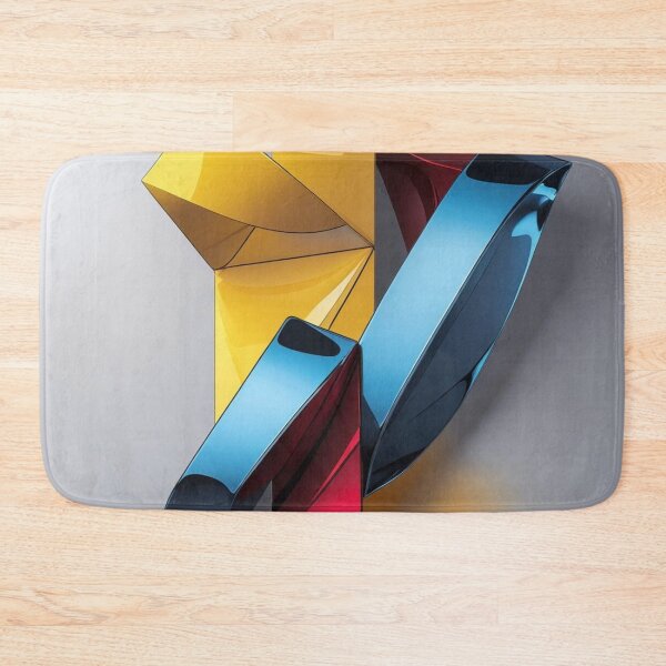 Item preview, Abstract Line Glossy Chrome In Yellow Red And Blue designed and sold by Harmonic_Layers.