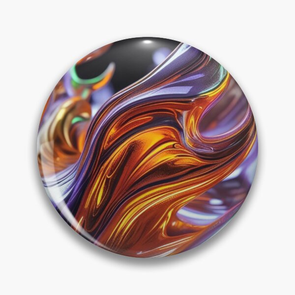 Item preview, Abstract Flame Art - Glossy Chrome in Haunted Colors designed and sold by Harmonic_Layers.