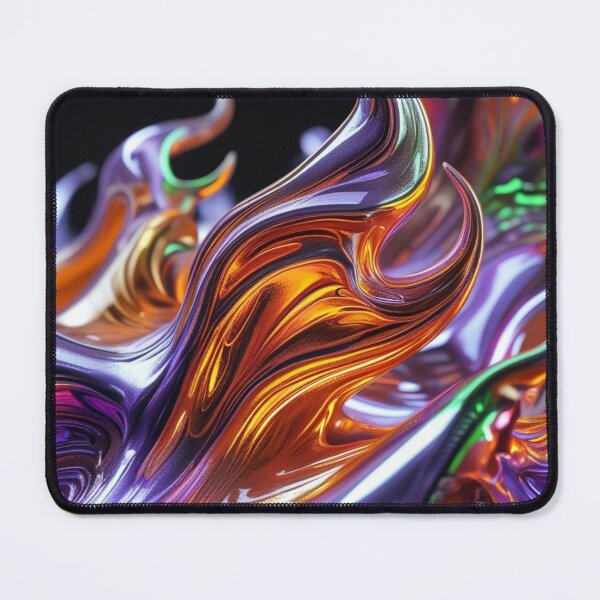 Item preview, Abstract Flame Art - Glossy Chrome in Haunted Colors designed and sold by Harmonic_Layers.