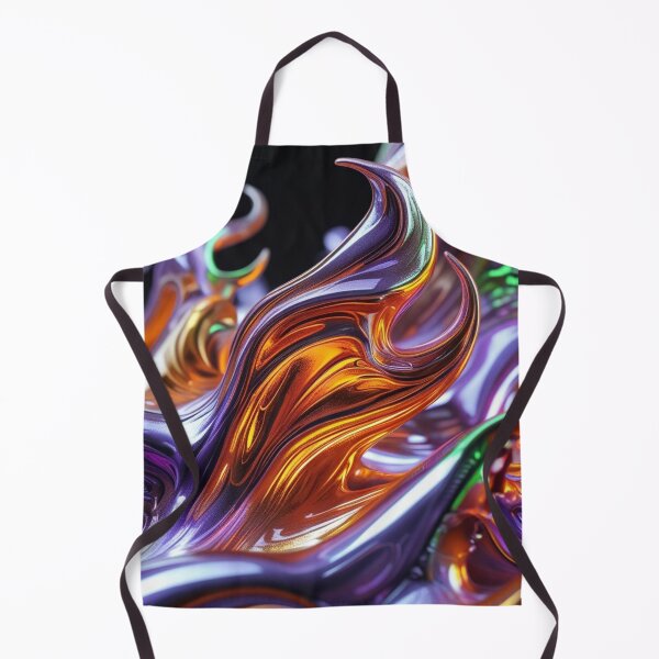 Item preview, Abstract Flame Art - Glossy Chrome in Haunted Colors designed and sold by Harmonic_Layers.