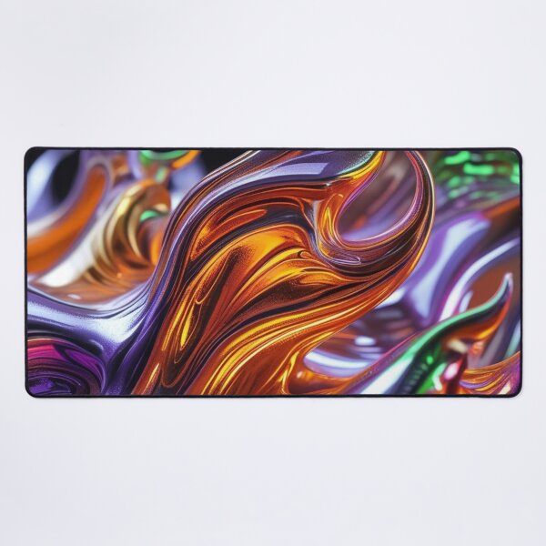 Item preview, Abstract Flame Art - Glossy Chrome in Haunted Colors designed and sold by Harmonic_Layers.