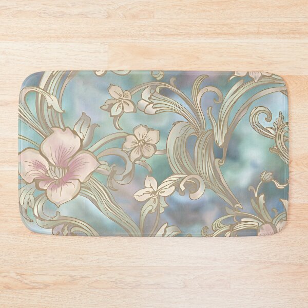 Item preview, Pink Flowers and Spiral Branches with Pearlescent Background designed and sold by Ciervo Primavera.