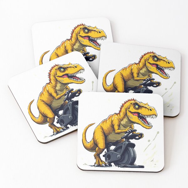 Item preview, Gym T-Rex Workout | Funny Dinosaur on Exercise Bike designed and sold by NovaProArt.