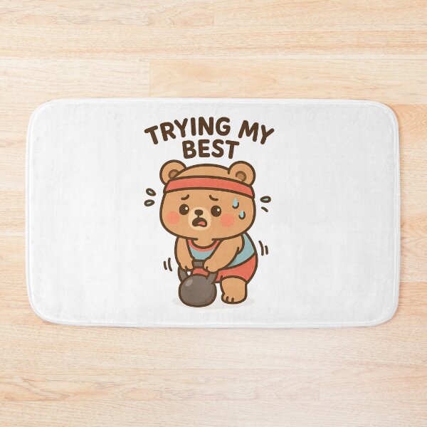Item preview, Trying My Best – Cute Motivational Bear | Cute & Positive Design designed and sold by Khatare.