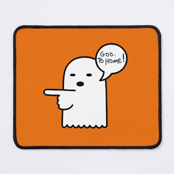 Item preview, Cute Ghost Saying "Go to Home!" – Funny Minimalist Cartoon Design designed and sold by Bigart38.