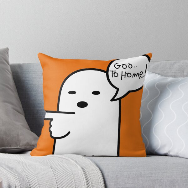Item preview, Cute Ghost Saying "Go to Home!" – Funny Minimalist Cartoon Design designed and sold by Bigart38.