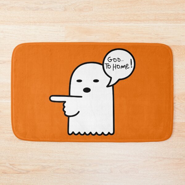 Item preview, Cute Ghost Saying "Go to Home!" – Funny Minimalist Cartoon Design designed and sold by Bigart38.