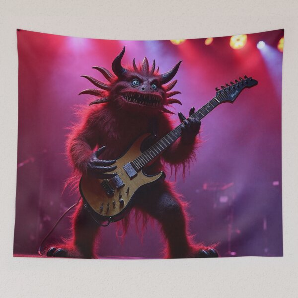 Item preview, Rock Monster | Cartoon Guitarist on Stage designed and sold by NovaProArt.