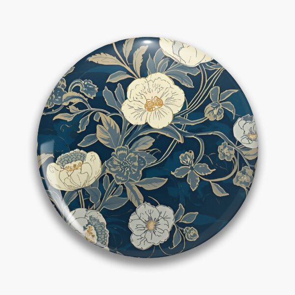 Item preview, Floral Print with Blue Background designed and sold by Ciervo Primavera.