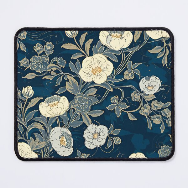 Item preview, Floral Print with Blue Background designed and sold by Ciervo Primavera.