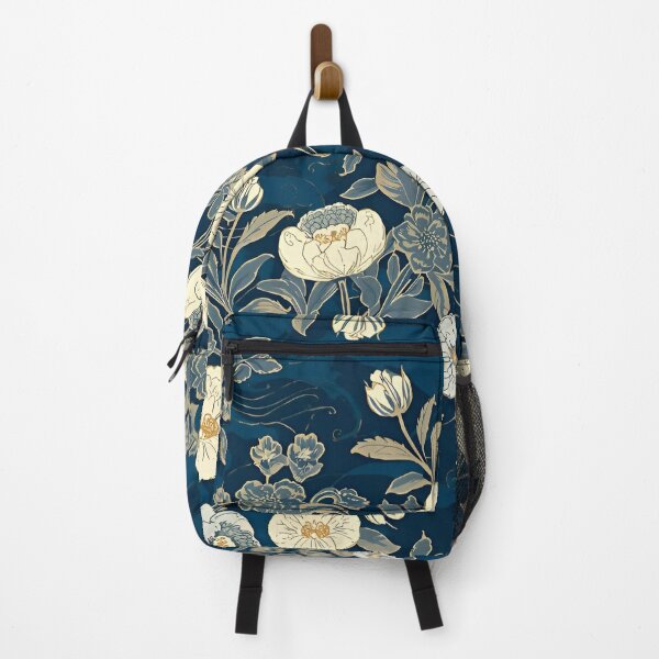 Item preview, Floral Print with Blue Background designed and sold by Ciervo Primavera.
