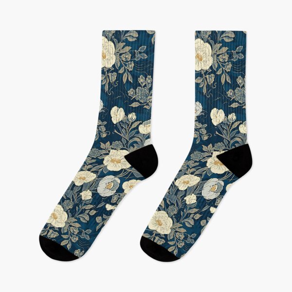 Item preview, Floral Print with Blue Background designed and sold by Ciervo Primavera.