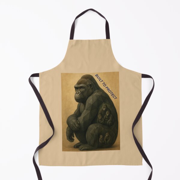 Item preview, Built to Protect – Geometric Gorilla with Young designed and sold by GeoWild Designs.