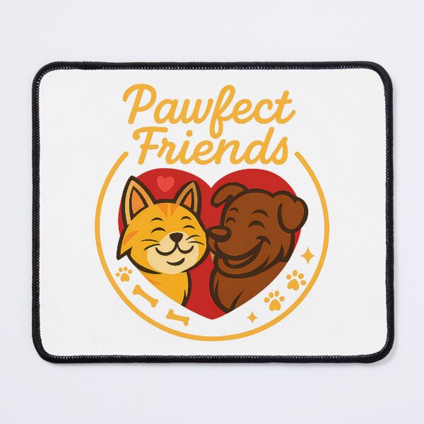 Item preview, Pawfect Friends – Cat & Dog at Heart designed and sold by Khatare.