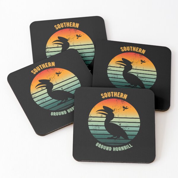 Item preview, Southern Ground Hornbill – Retro Sunset Silhouette Design designed and sold by Ania_BM.