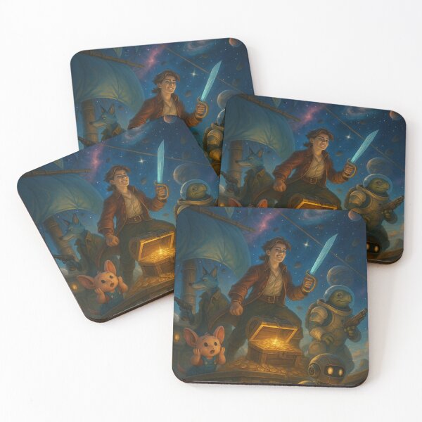 Item preview, Space pirates on a treasure hunt designed and sold by _Smiley_.
